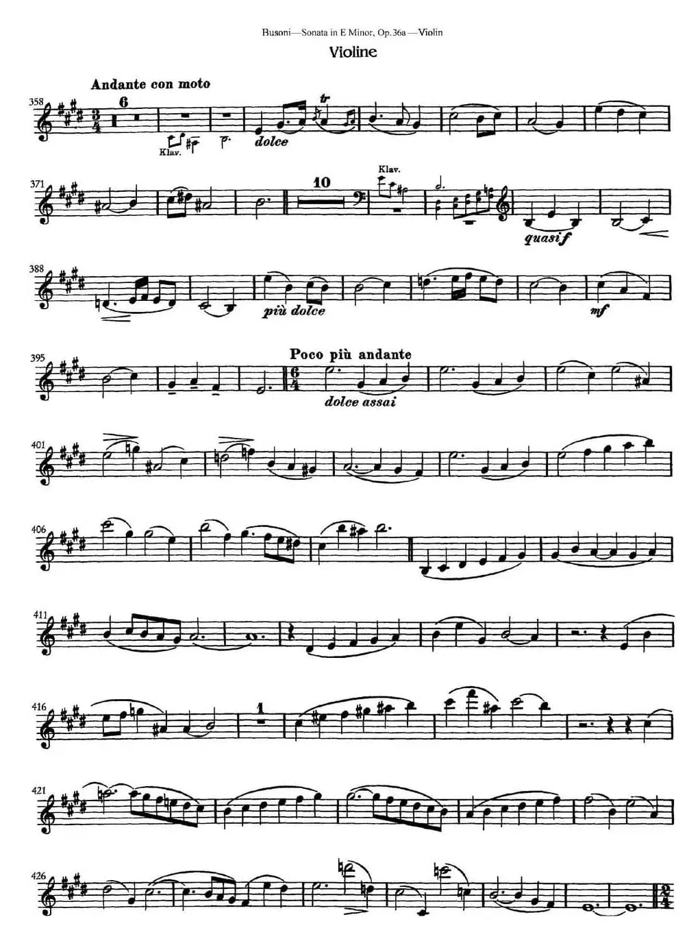 Violin Sonata No.2 in E Minor Op.36