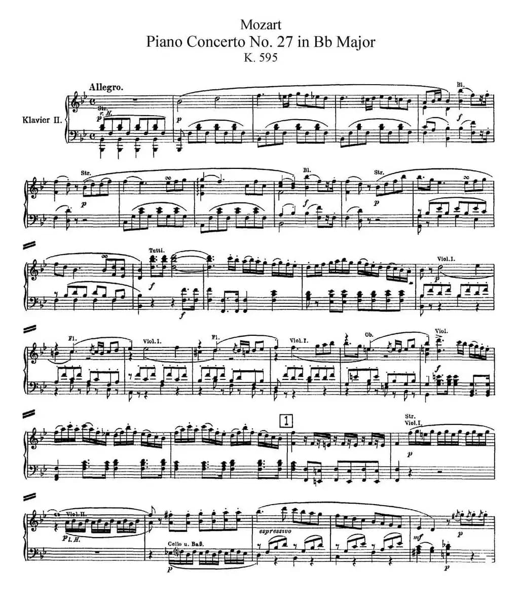 二十八部钢琴协奏曲 No.27（P1-15）