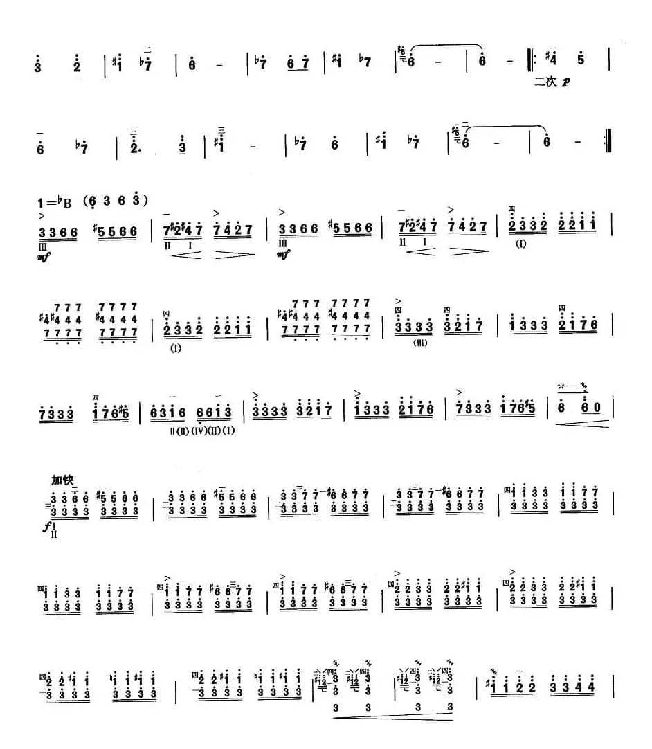 柳琴考级曲目十级：阳光照耀着塔什库尔干