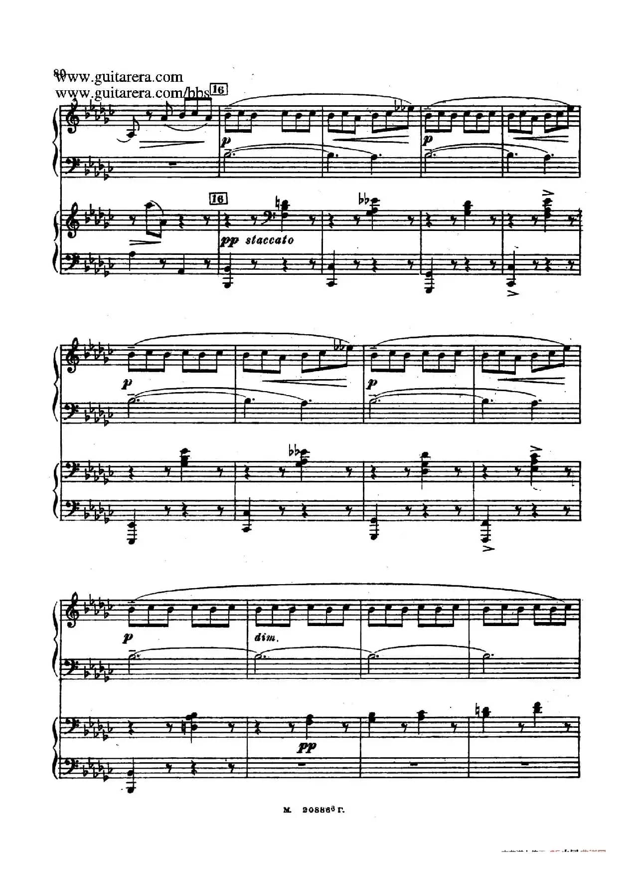 第二双钢琴组曲 Suite for Two Pianos No.2 Op.17(4. 塔兰泰拉舞曲 Tarantella)