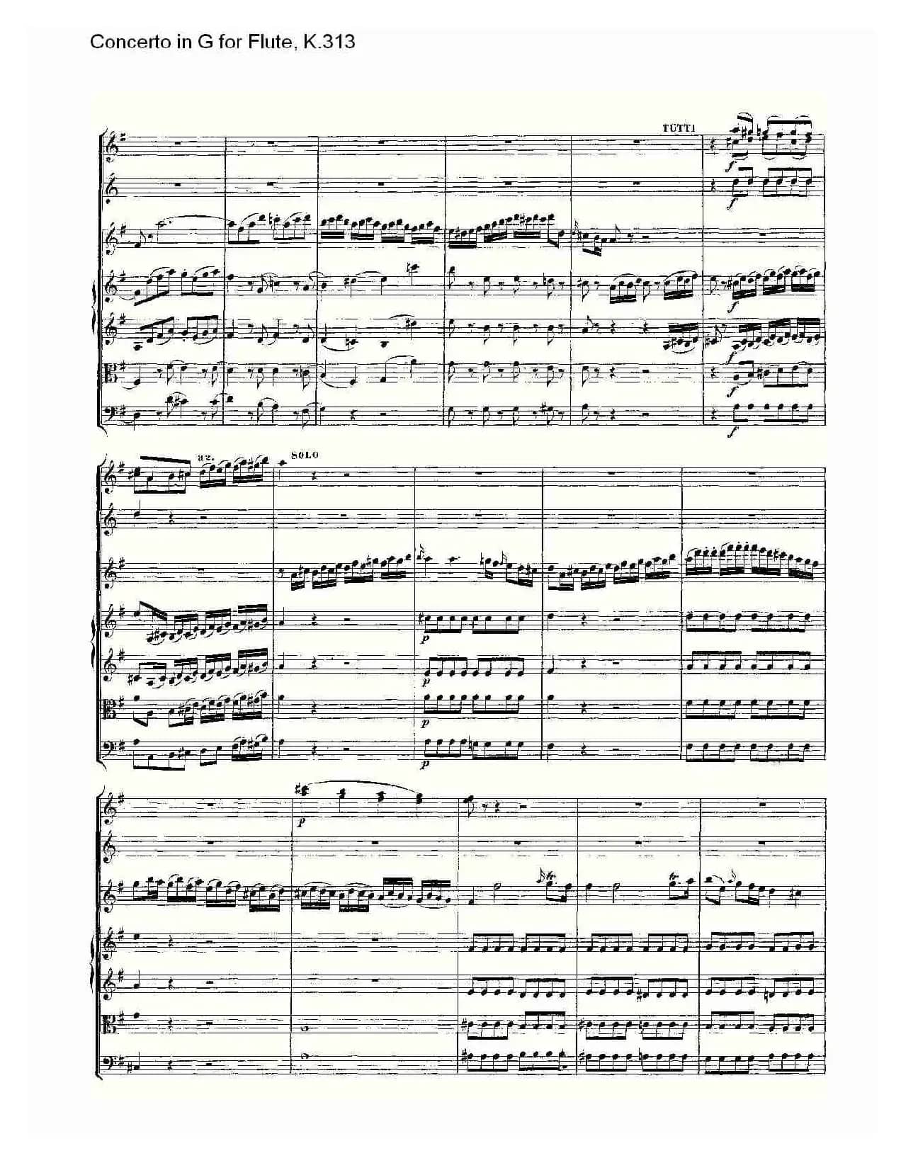 Concerto in G for Flute, K.313（G调长笛协奏曲, K.313）