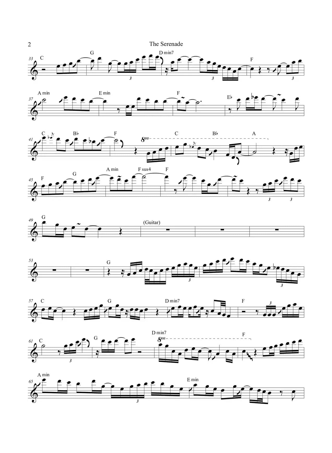 The Serenade（次中音萨克斯）