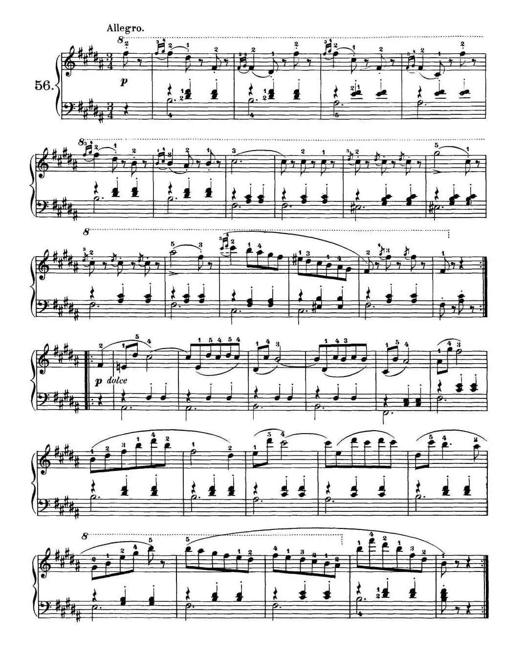 One Hundred and Ten Easy and Progressive Exercises Op.453（车尔尼110首简易练习曲 52——60）