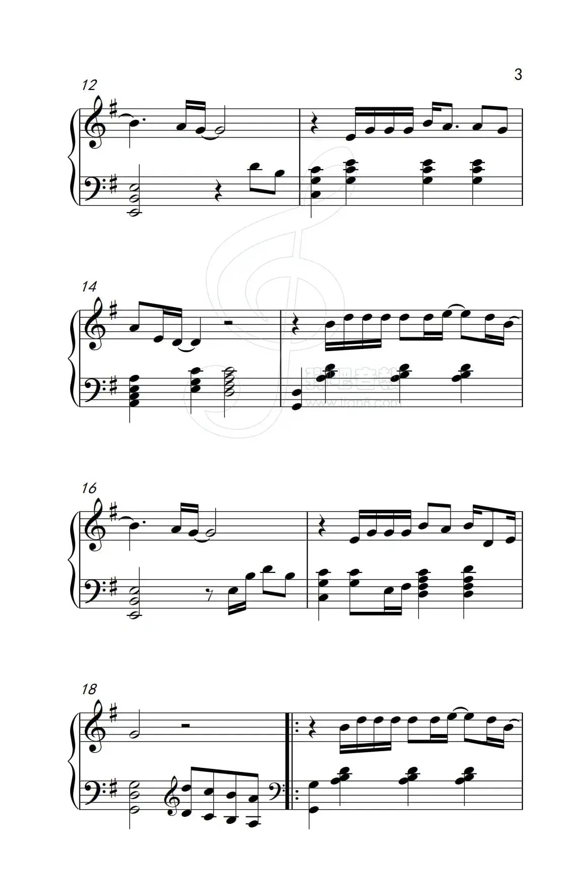 只想一生跟你走（《弹吧音教》制谱版）