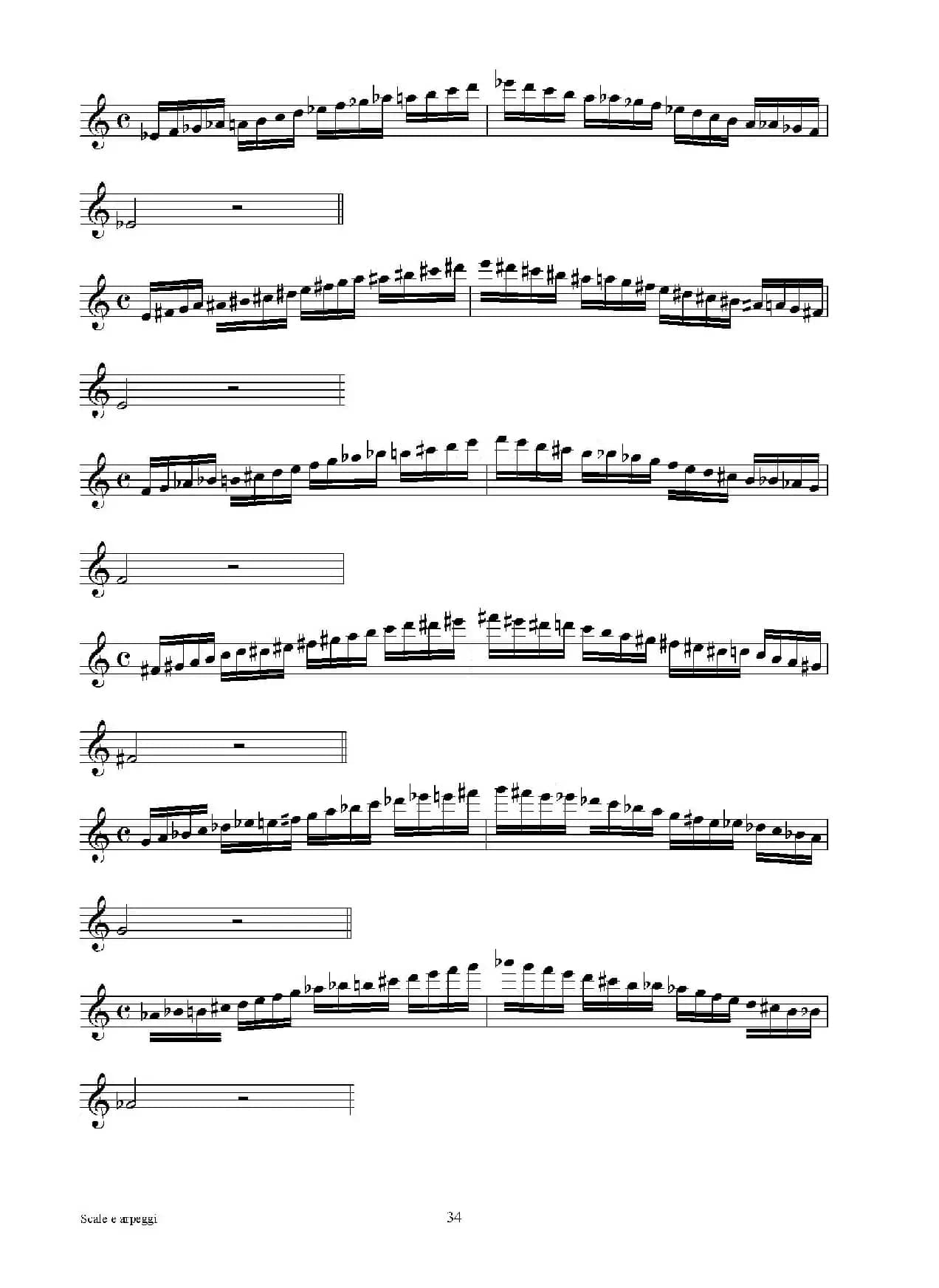 实用的萨克斯音阶练习曲集（P31——46）