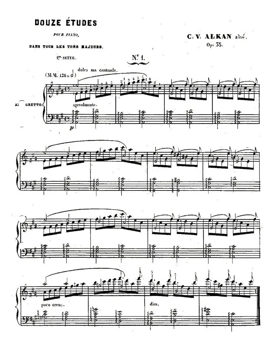 Etude No. 1（A major）