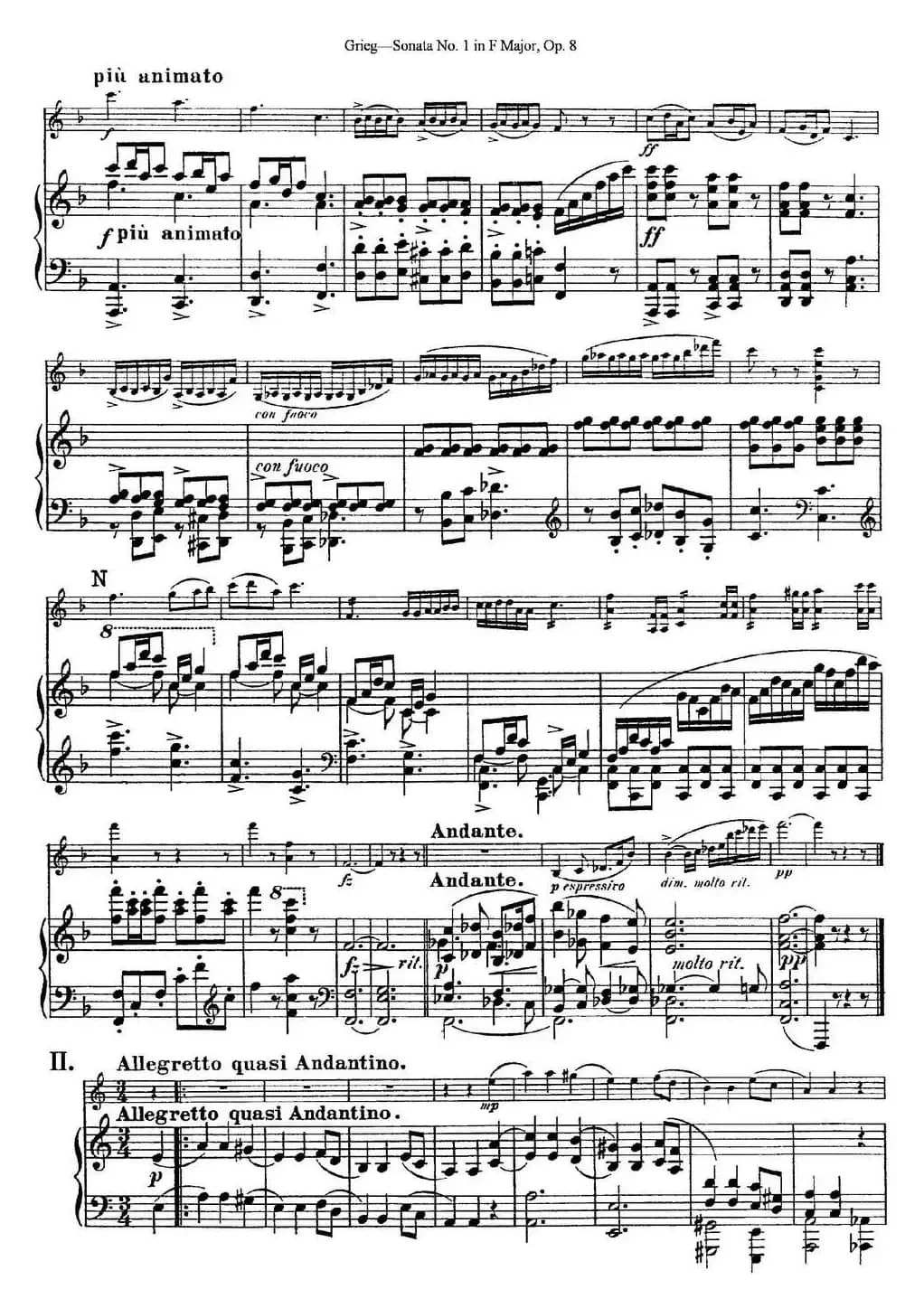 Violin Sonata No.1 Op.3（小提琴+钢琴伴奏）