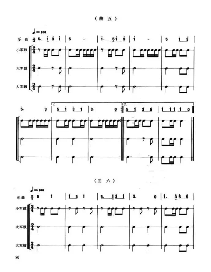 鼓号队（五音号）队列进行曲8首