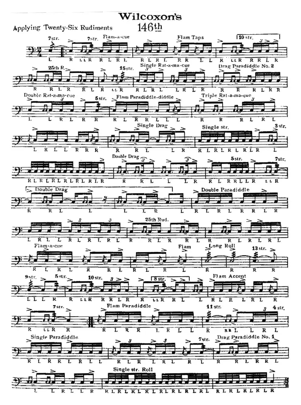 美国军鼓 SOLO No.146-150（爵士鼓谱）