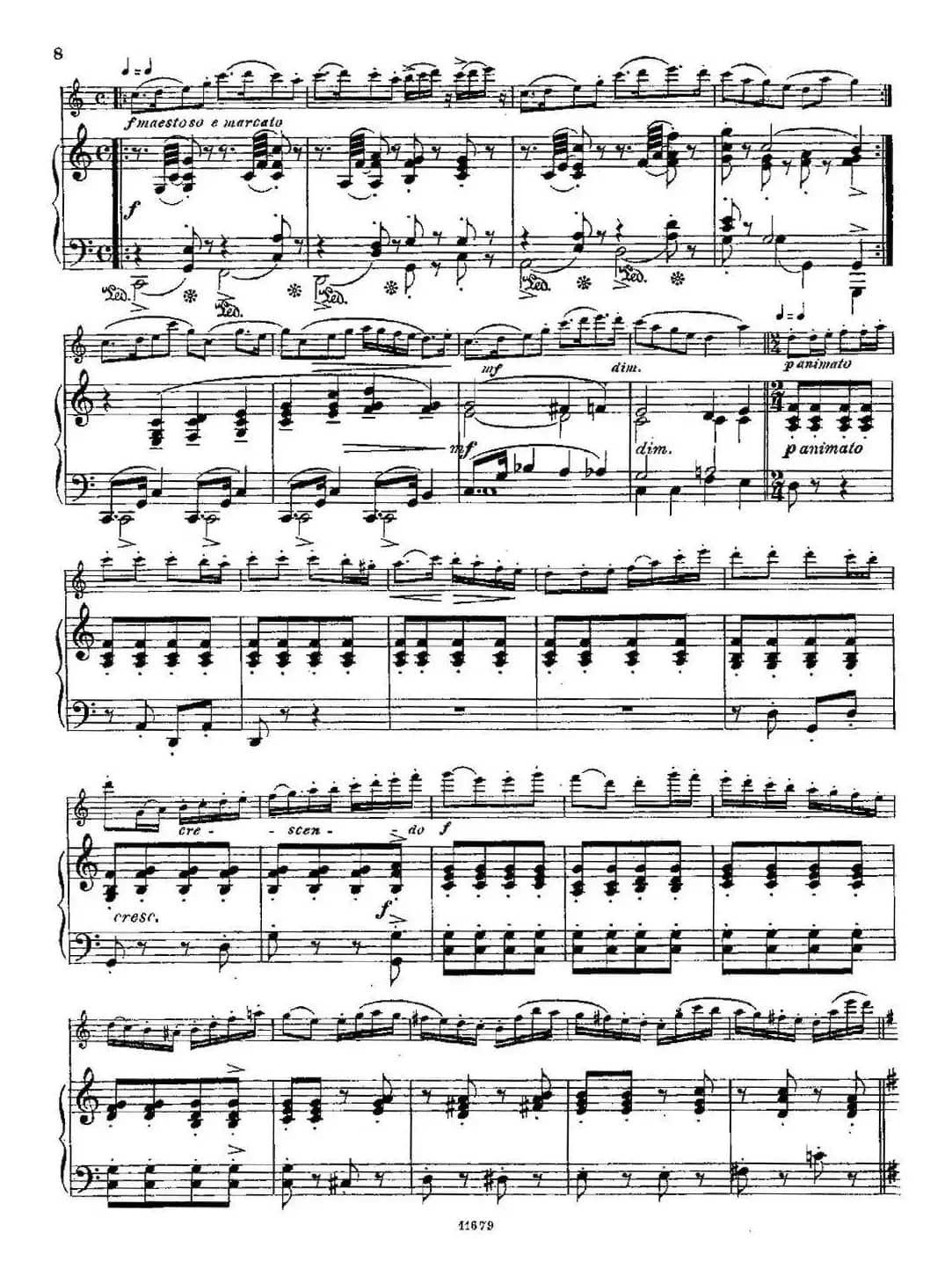 Fantaisies nationales. Ecossais. （Op.59 No.2）（长笛+钢琴伴奏）