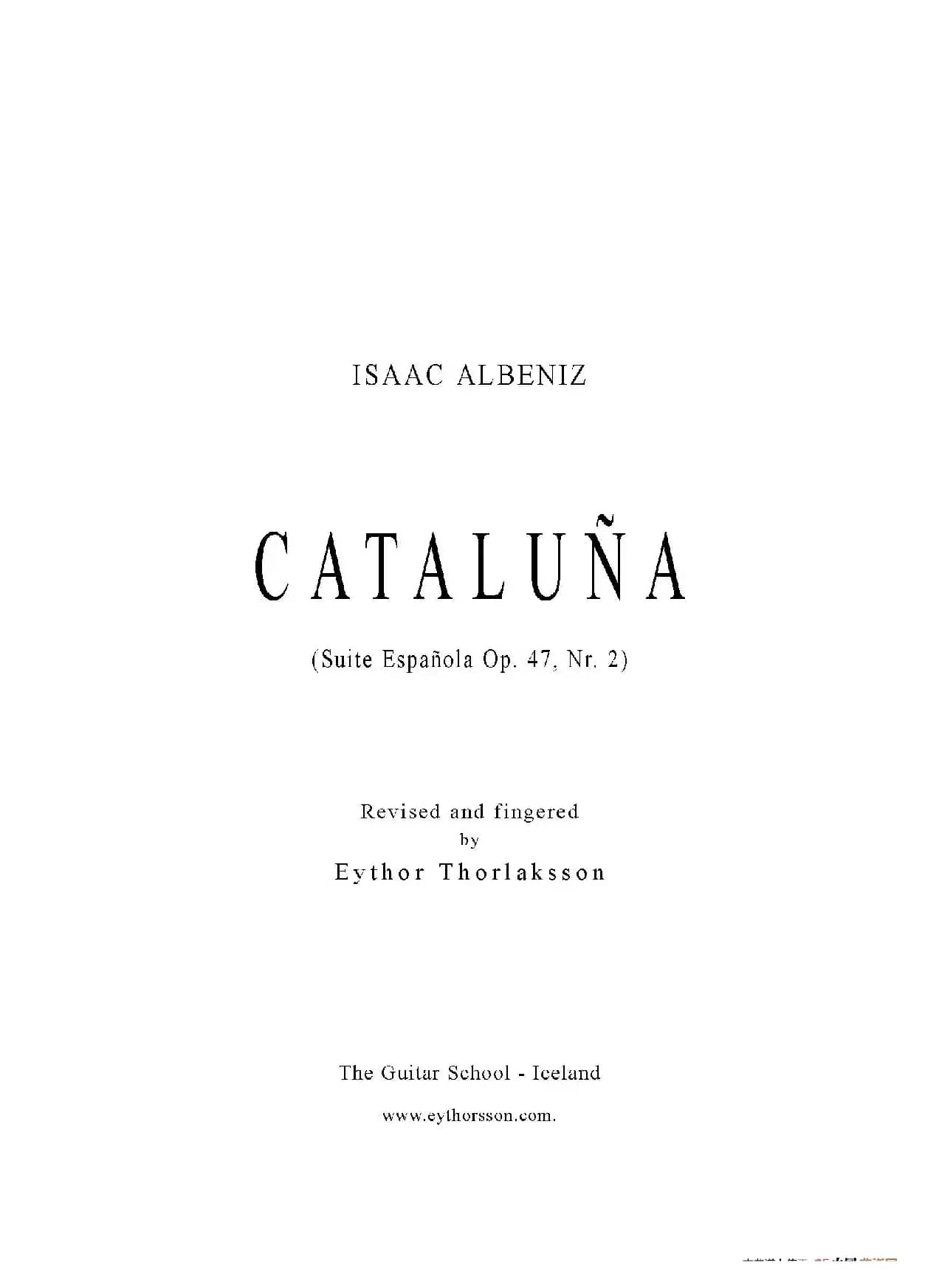 Op.47 Nr.2 Suite Espanola(Canaluna)（古典吉他）