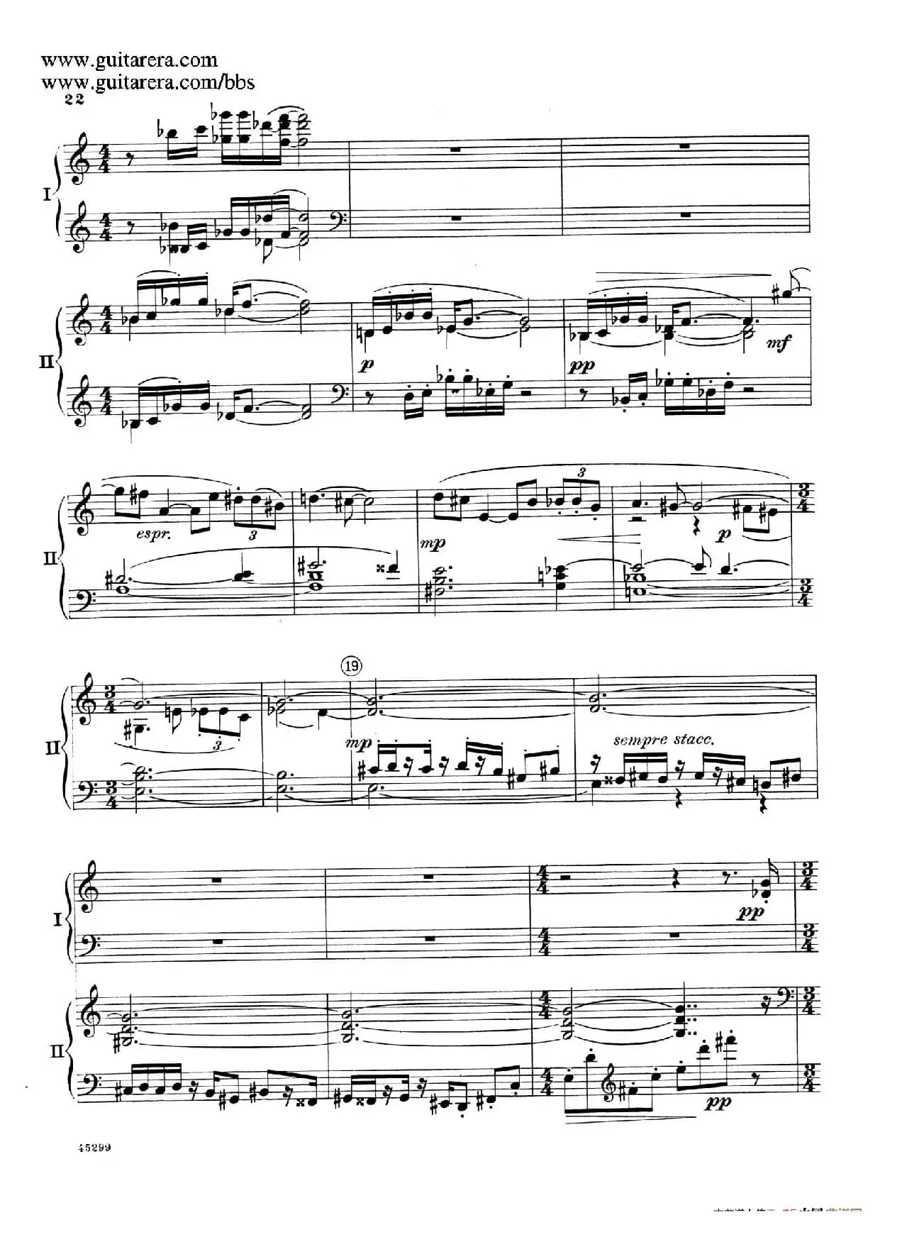 Piano Concerto Op.38（钢琴协奏曲·双钢琴·第一乐章）