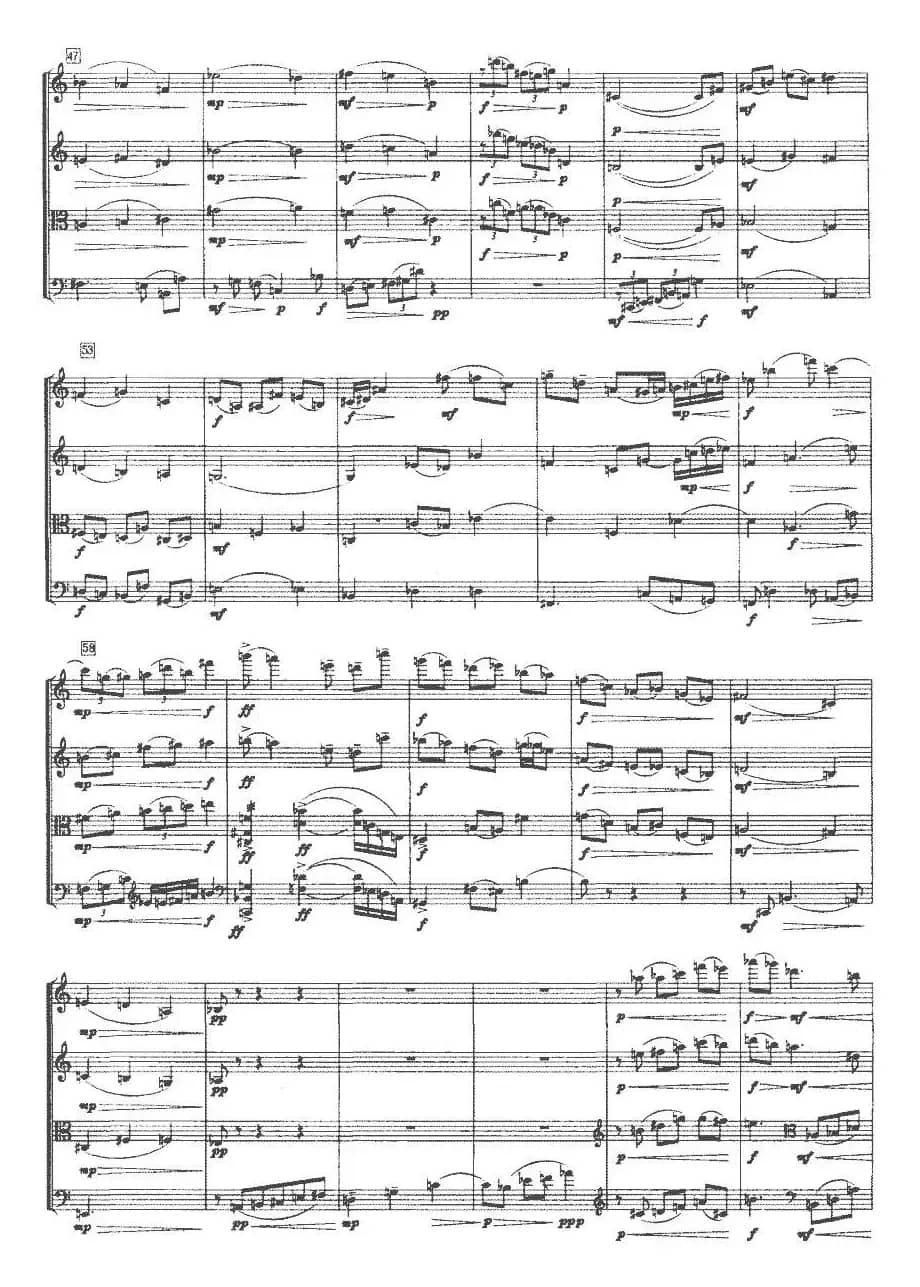 第三弦乐四重奏（第三乐章）