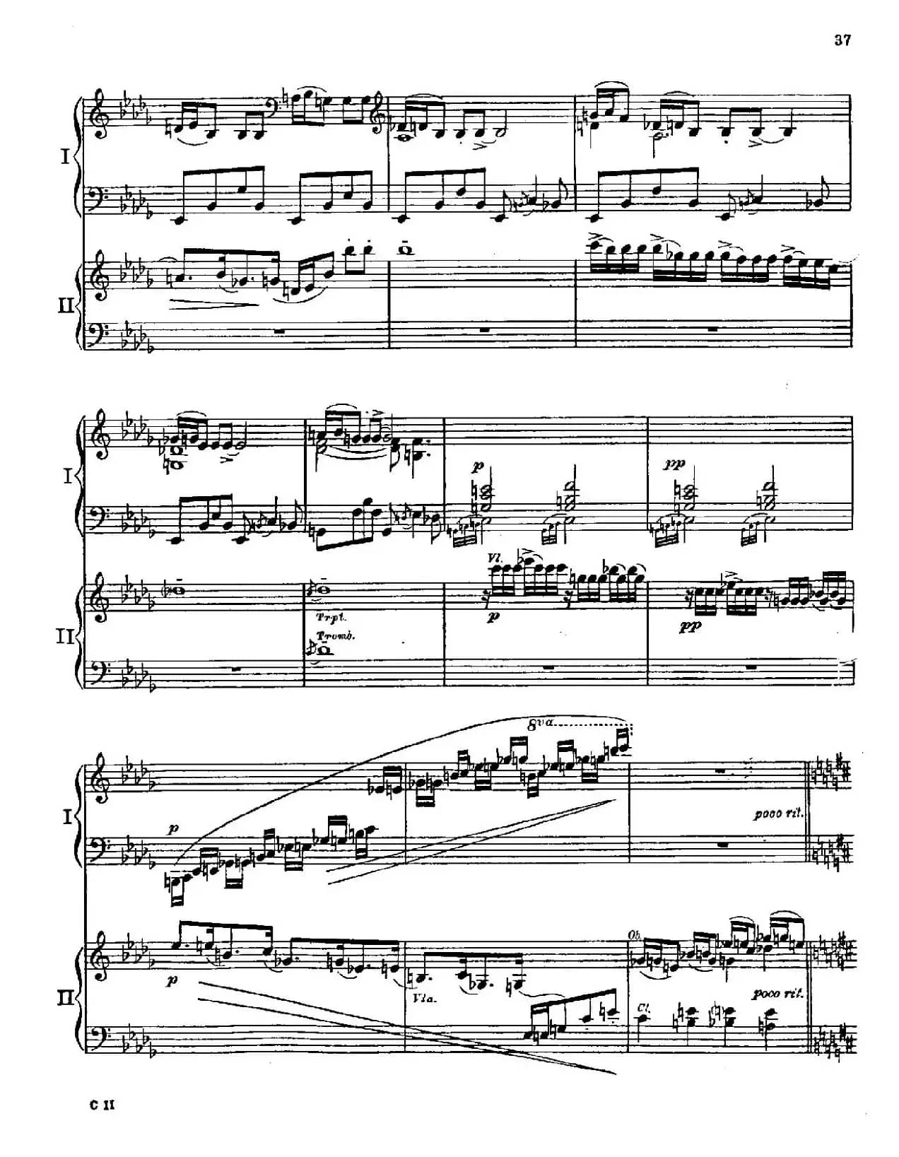 F大调爵士钢琴协奏曲（美版双钢琴原谱 P31—40）