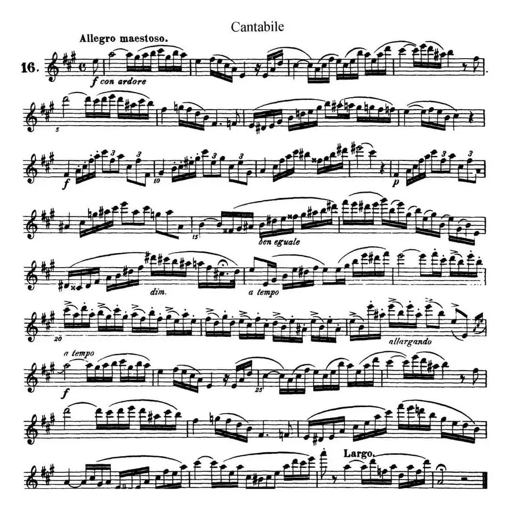 25首浪漫练习曲作品66号（NO.16）