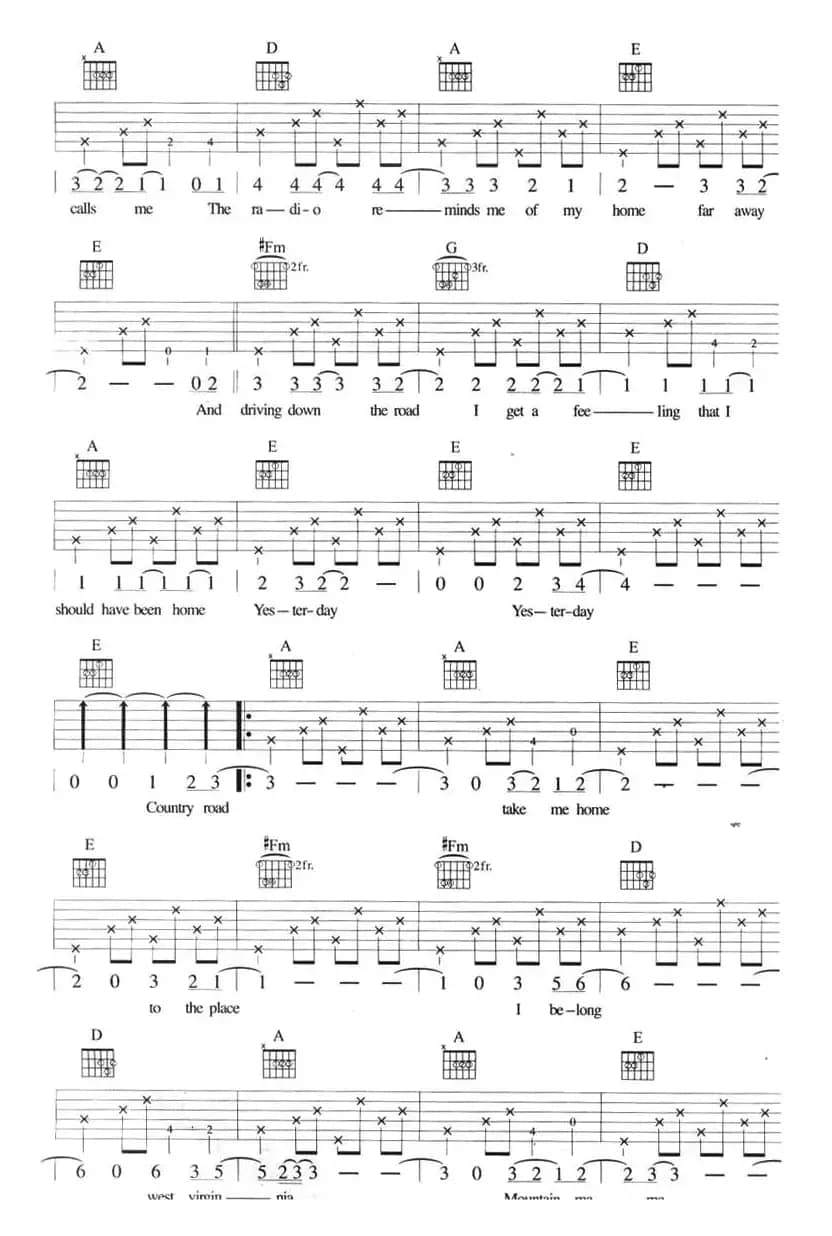 Take Me Home Country Road（乡村路，带我回家）