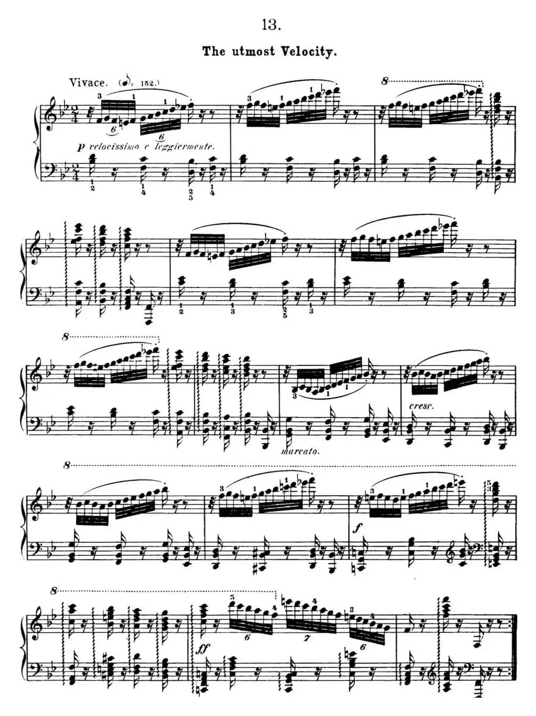 50首车尔尼Op.740钢琴手指灵巧技术练习曲（NO.13）