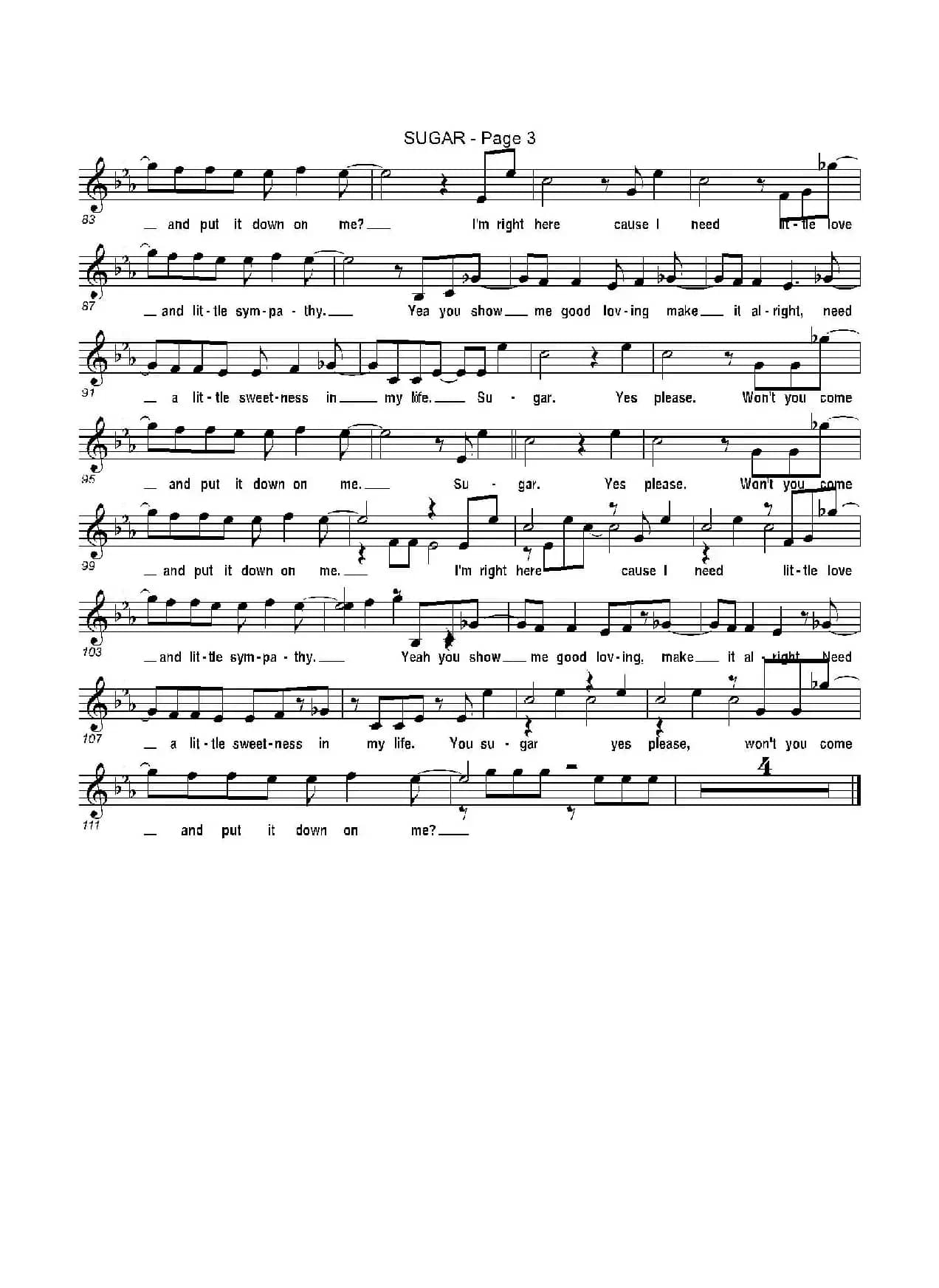 sugar（糖果）（次中音萨克斯）