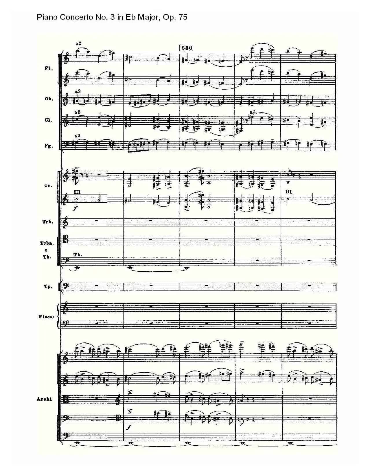 Piano Concerto No.3 in Eb Major, Op.75（Eb大调第三钢琴协奏）