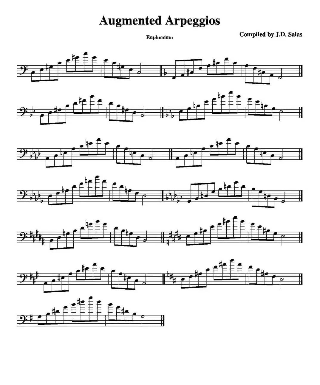 Augmented Arpeggios - Euphonium（上低音号练习教材选曲）