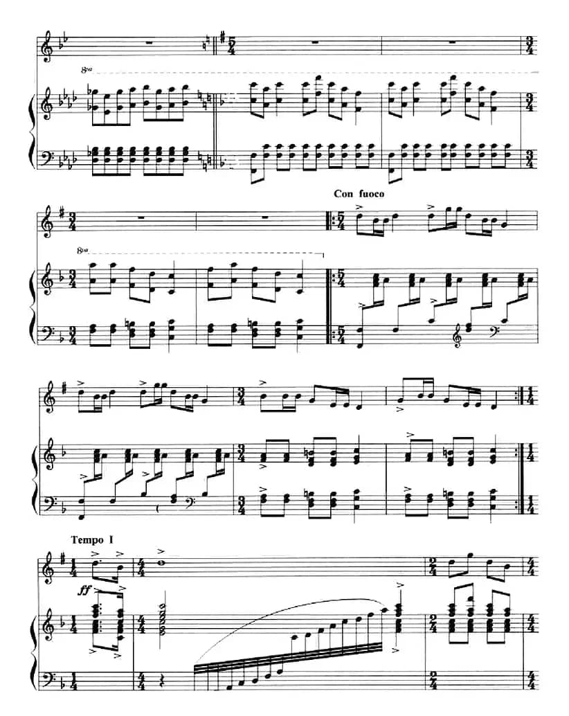 组曲《清水江畔》2.飞歌（小号+钢琴伴奏）