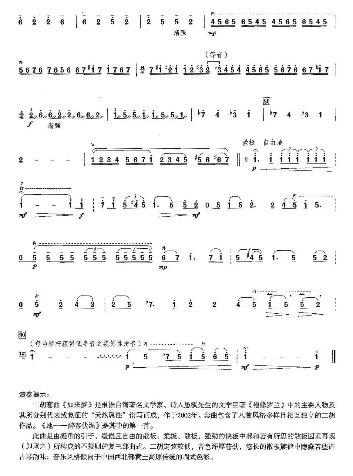 地·醉客伏泥（二胡套曲《如来梦》之一）