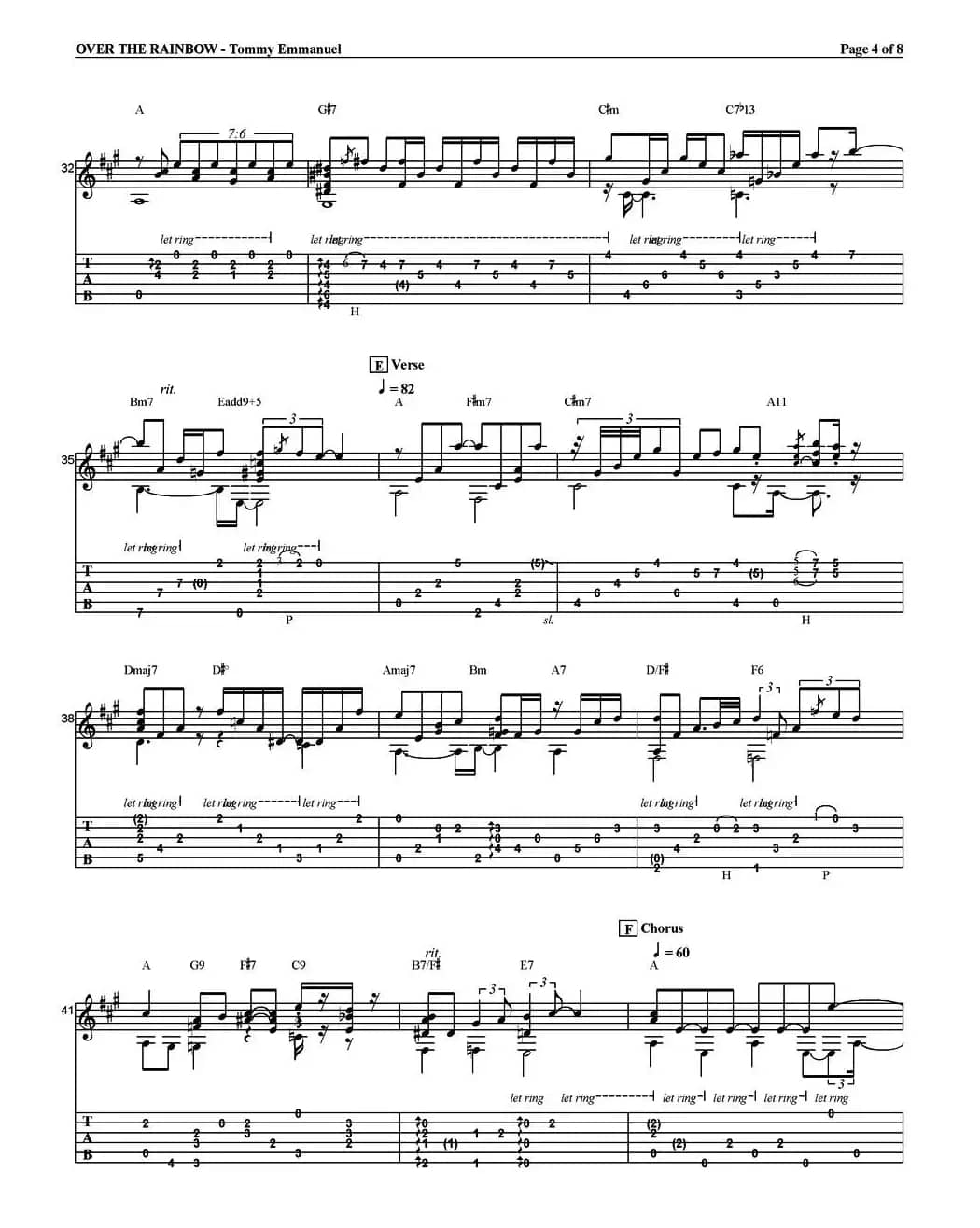 tommy emmanuel：over the rainbow（指弹吉他）