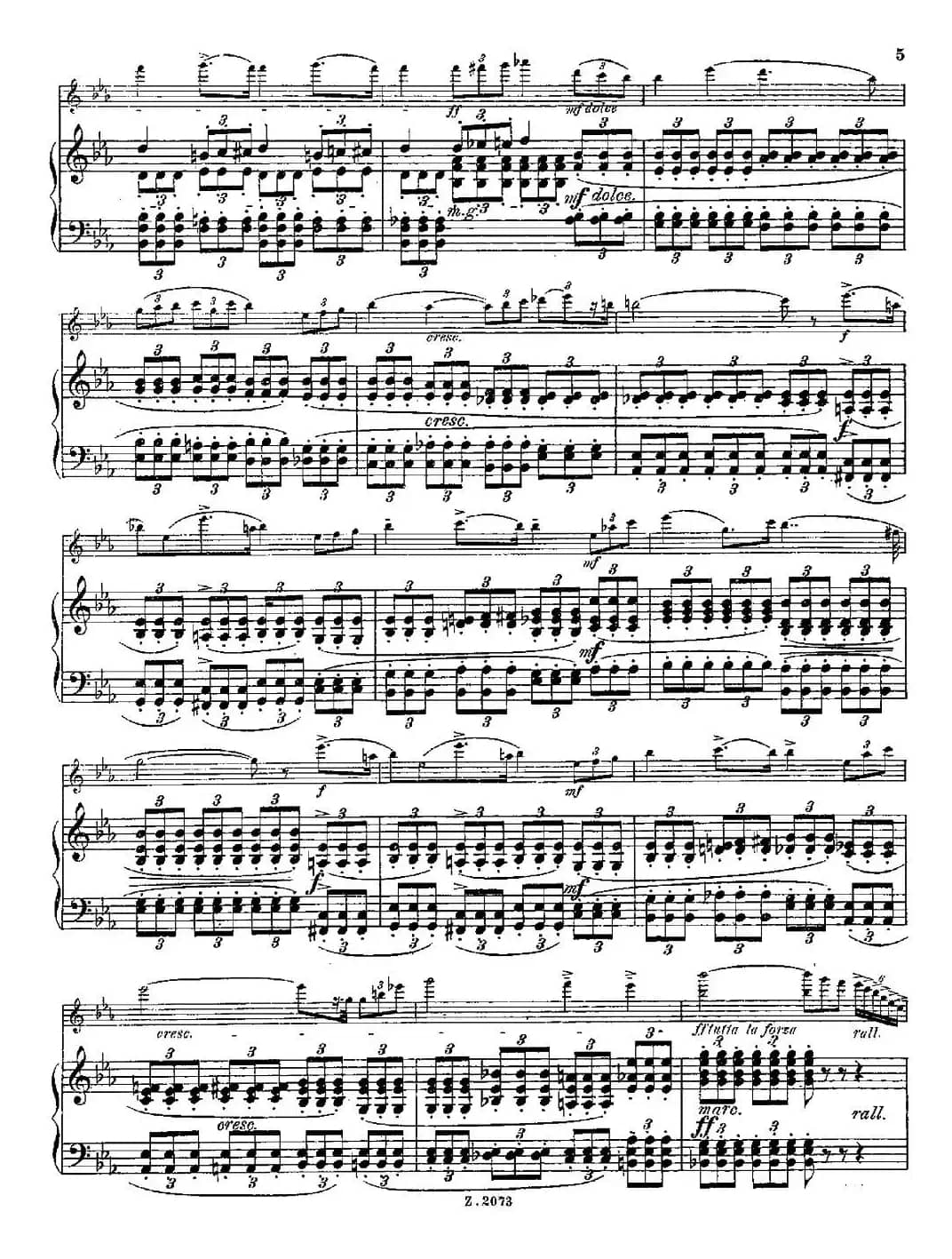 Legende（Op.55 No.5）（长笛+钢琴伴奏）