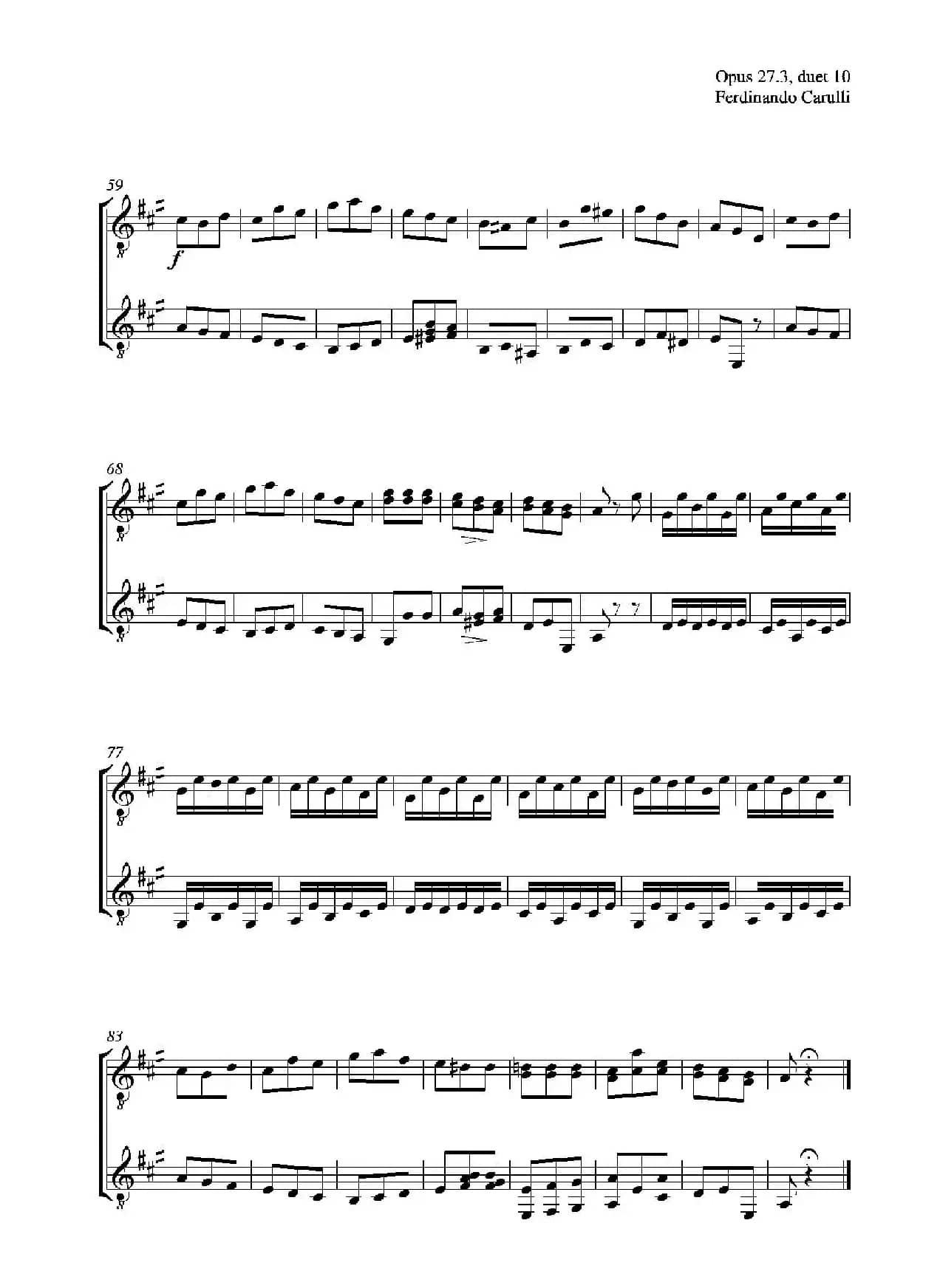 Metodo Completo Op.27-3（古典吉他二重奏练习·10）