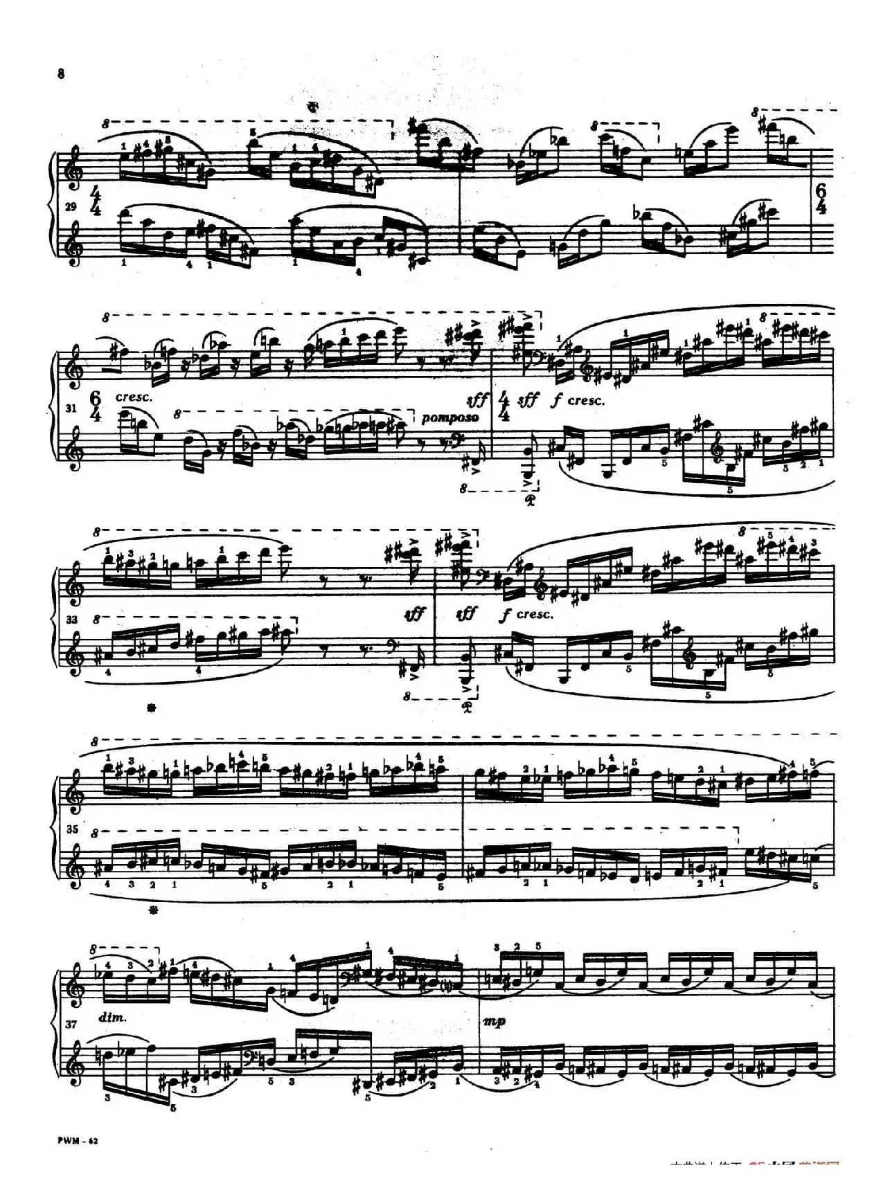 Two Studies（2首练习曲 1. 快板）