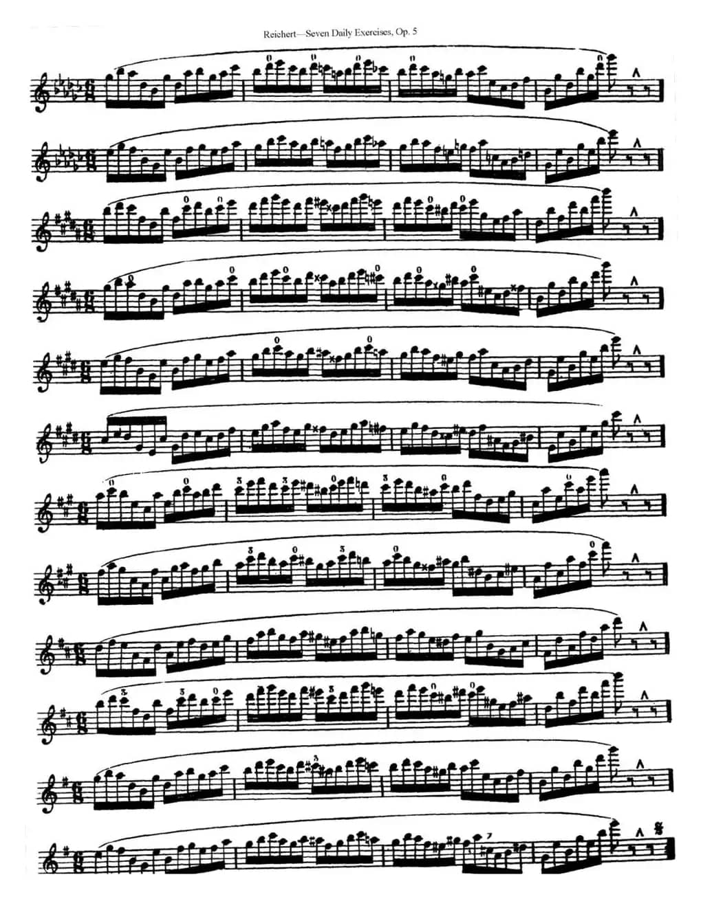 瑞澈特七首每日长笛练习曲Op.5（NO.3）