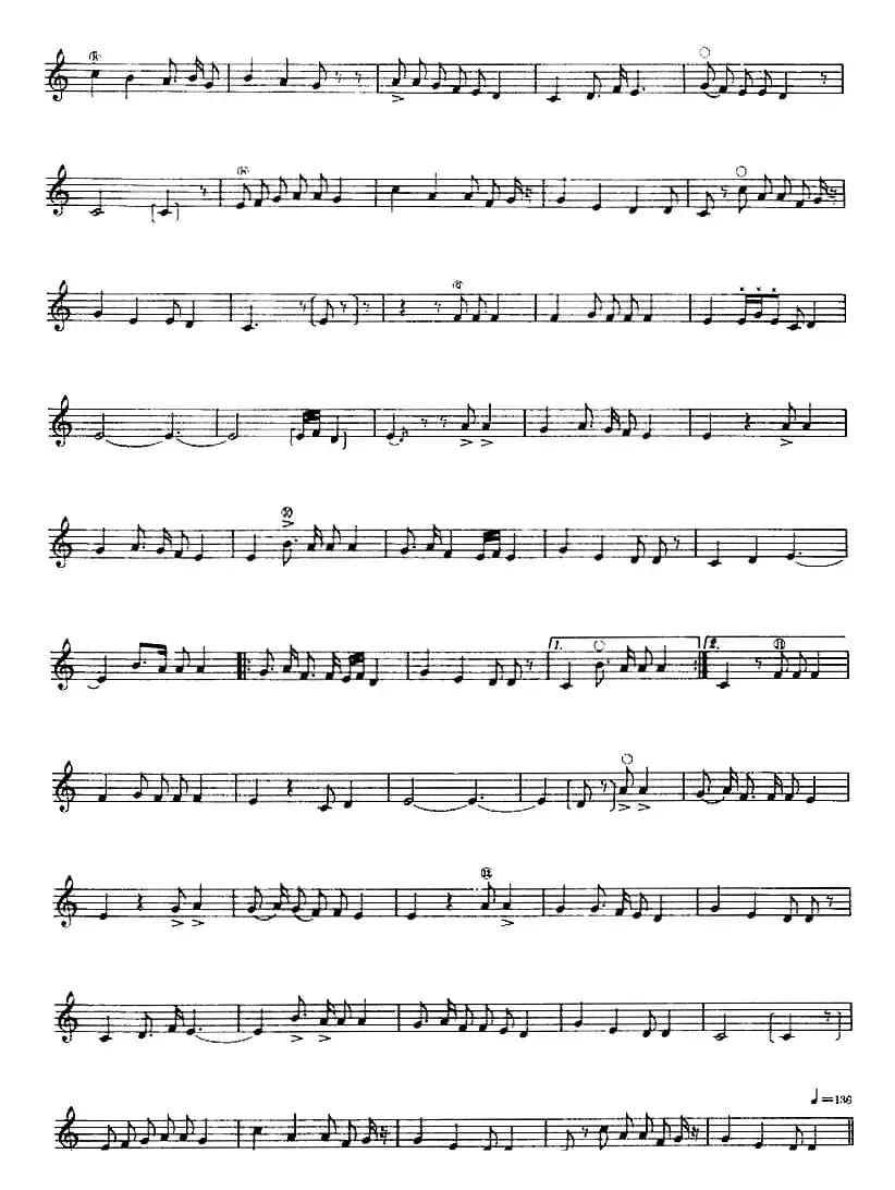 十二木卡姆：Ⅱ 且比亚特木卡姆 93——103（主旋律谱）