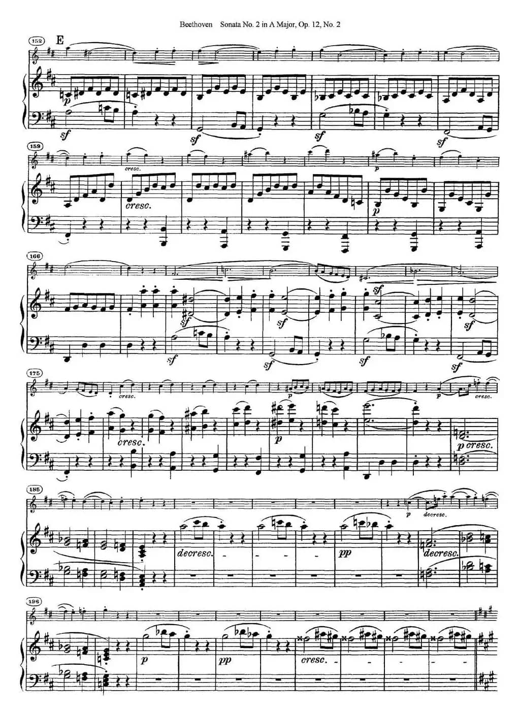 Violin Sonata No.2 in A Major Op.12 No.2（小提琴+钢琴伴奏）