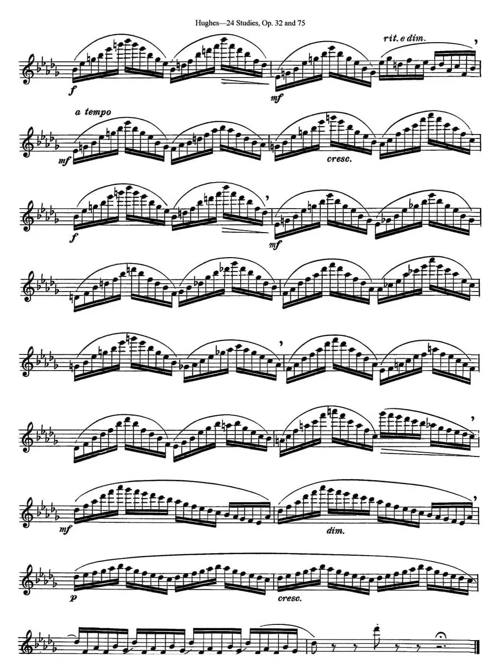 胡埃斯24首长笛练习曲Op.32（NO.8）