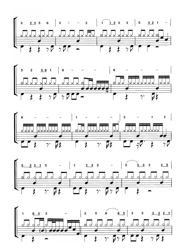 儿童歌曲大联唱（鼓谱）