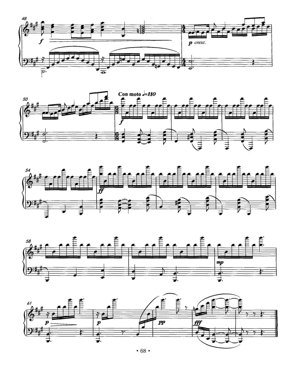 五首钢琴素描（四）乐