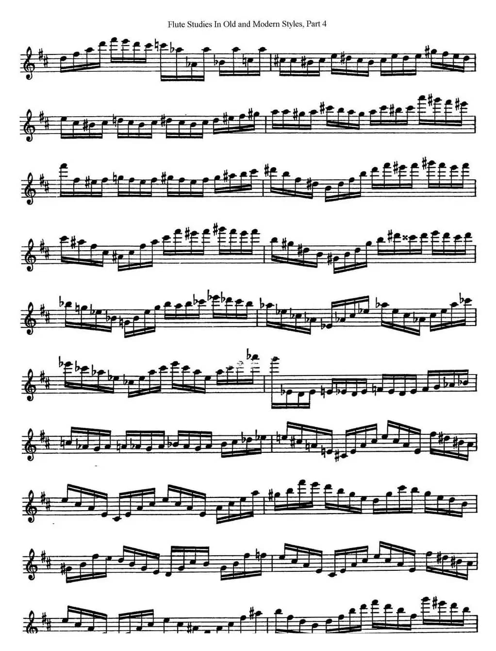 斯勒新老风格长笛练习重奏曲（第四部分）（NO.12）