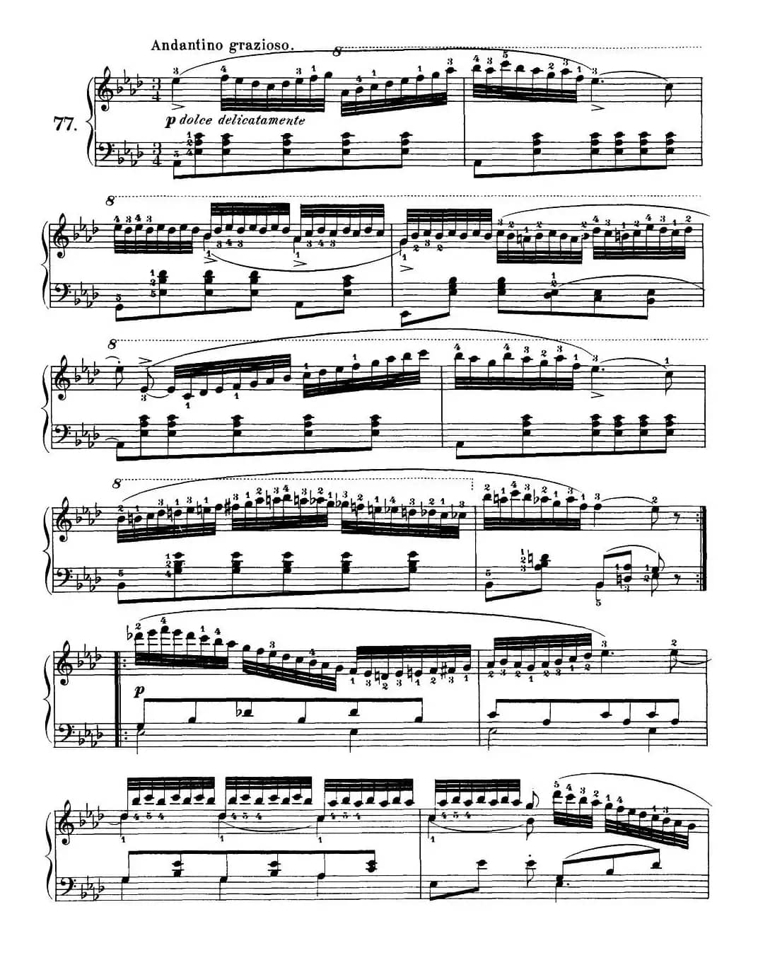 One Hundred and Ten Easy and Progressive Exercises Op.453（车尔尼110首简易练习曲 72——80）