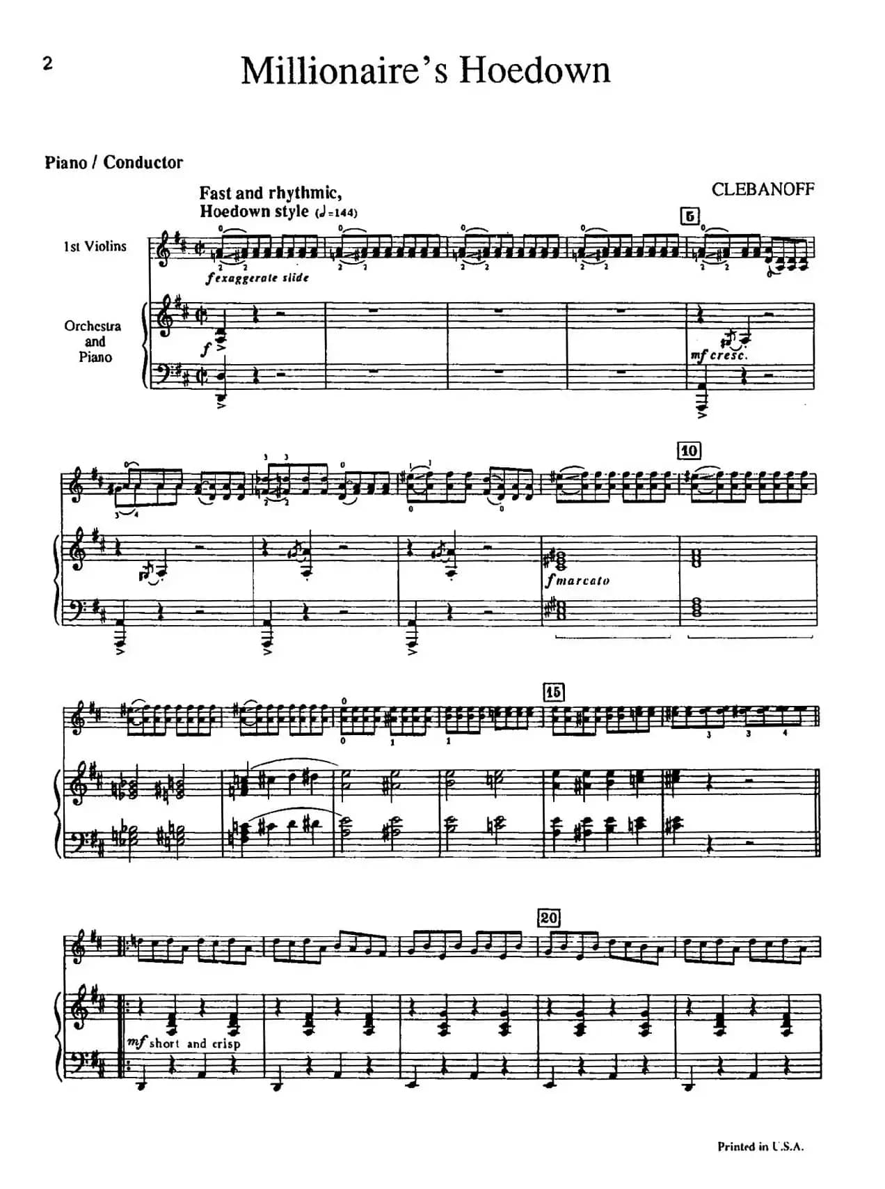 富豪们的乡村舞会（小提琴+钢琴伴奏）