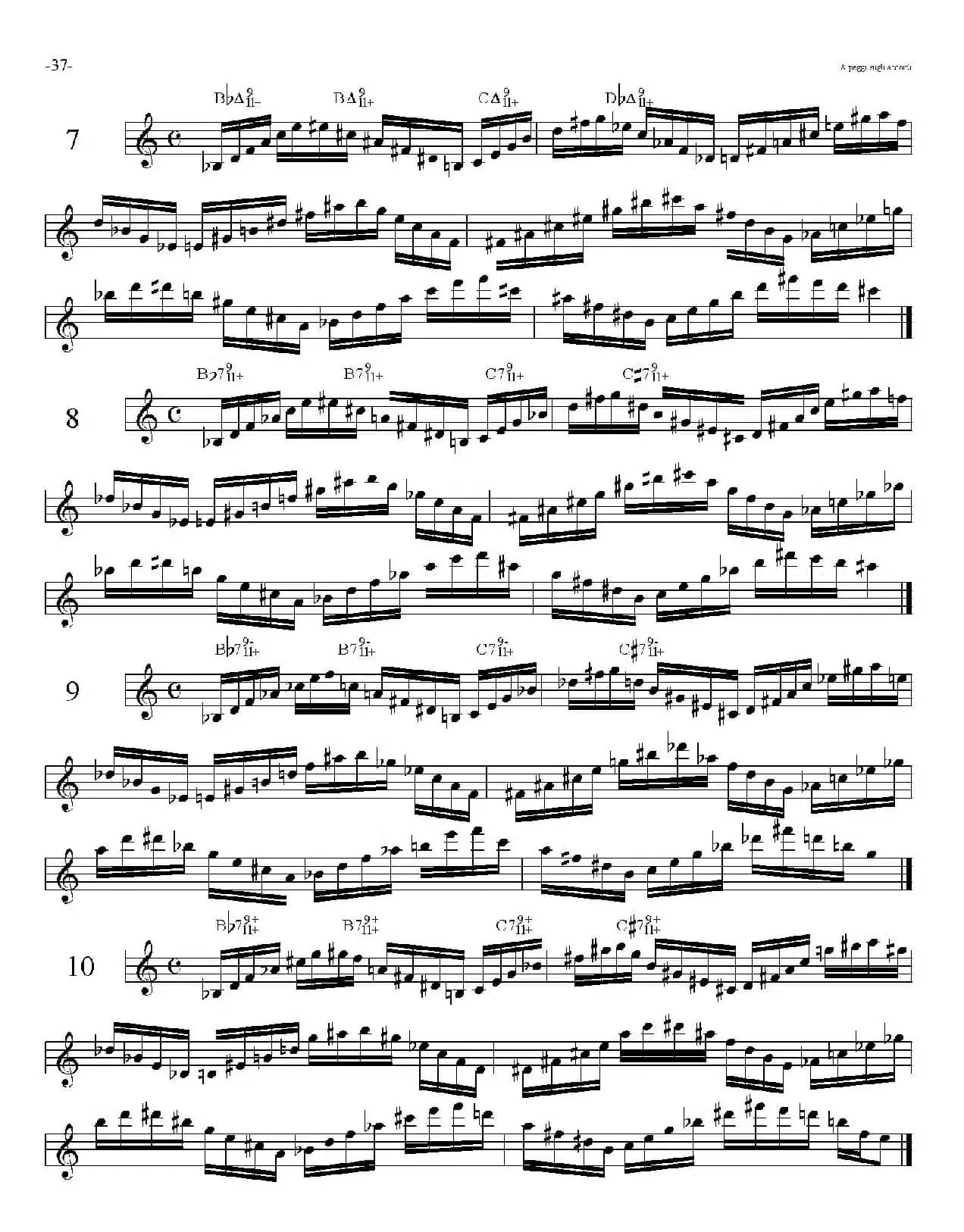 Sax Arpeggi sassofono F（音阶练习（下））