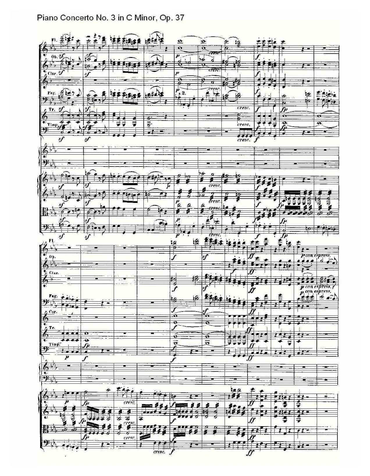 C小调钢琴第三协奏曲 Op.37  第一乐章