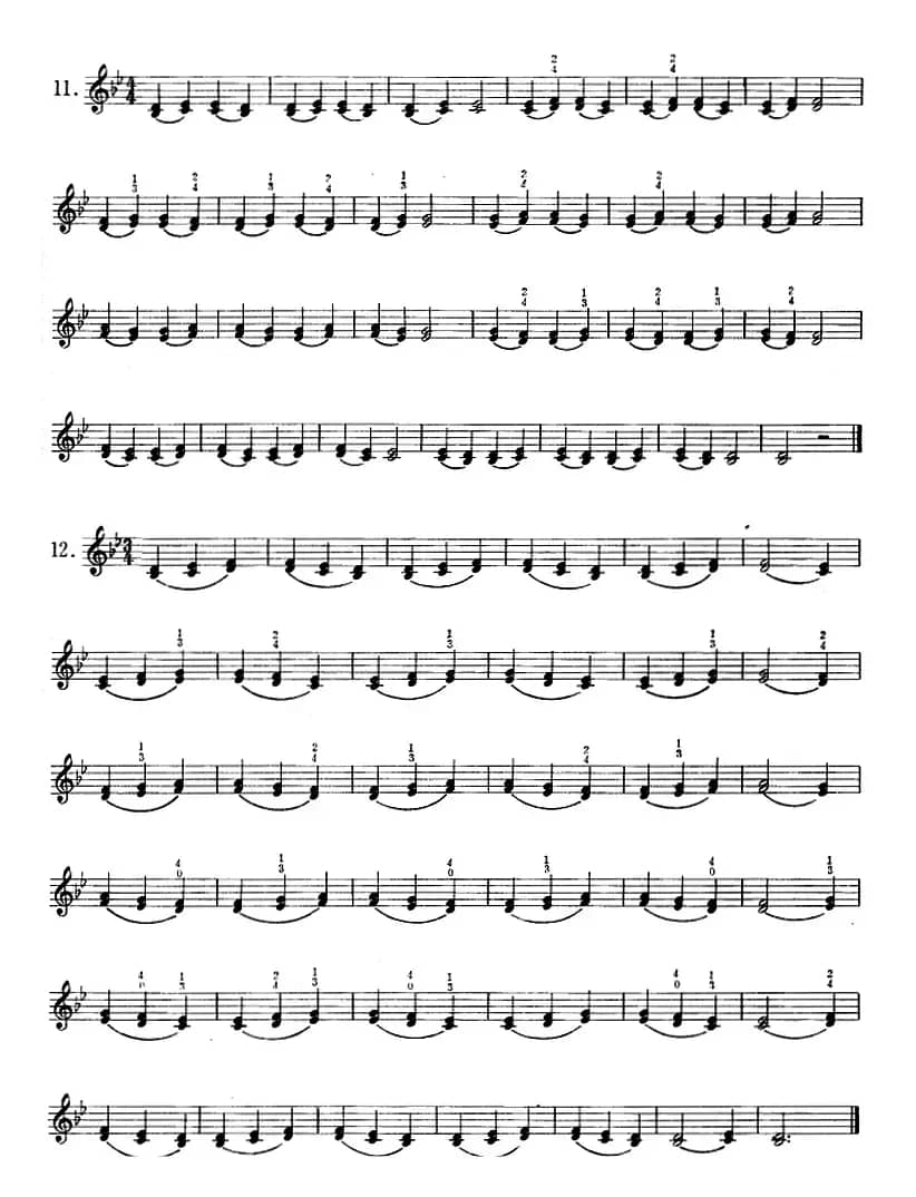 小提琴双弦三度初步练习（九）