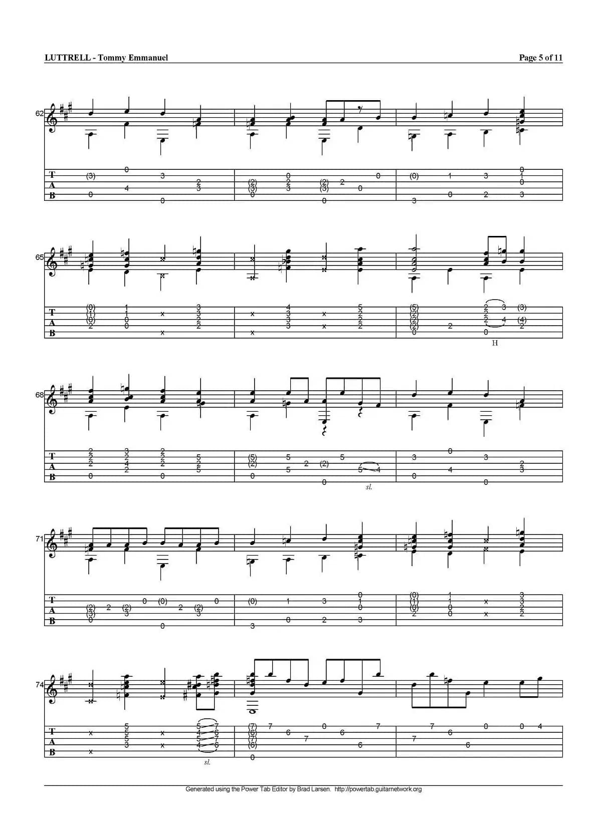 tommy emmanuel：luttrell（指弹吉他）