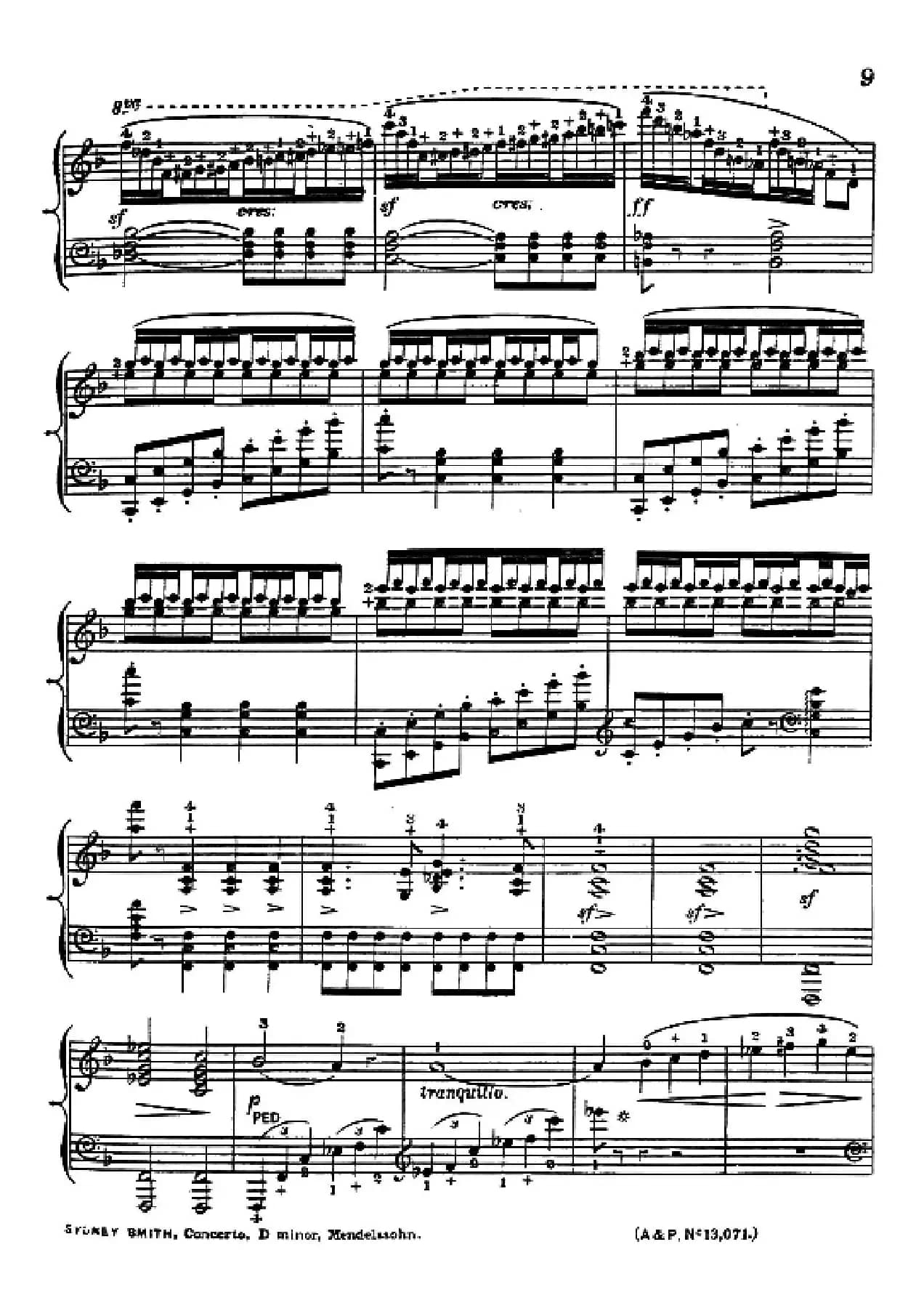 d小调第二钢琴协奏曲(钢琴独奏版)