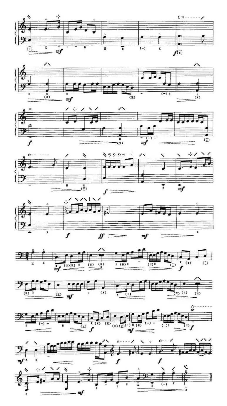 塞上曲（五线谱）