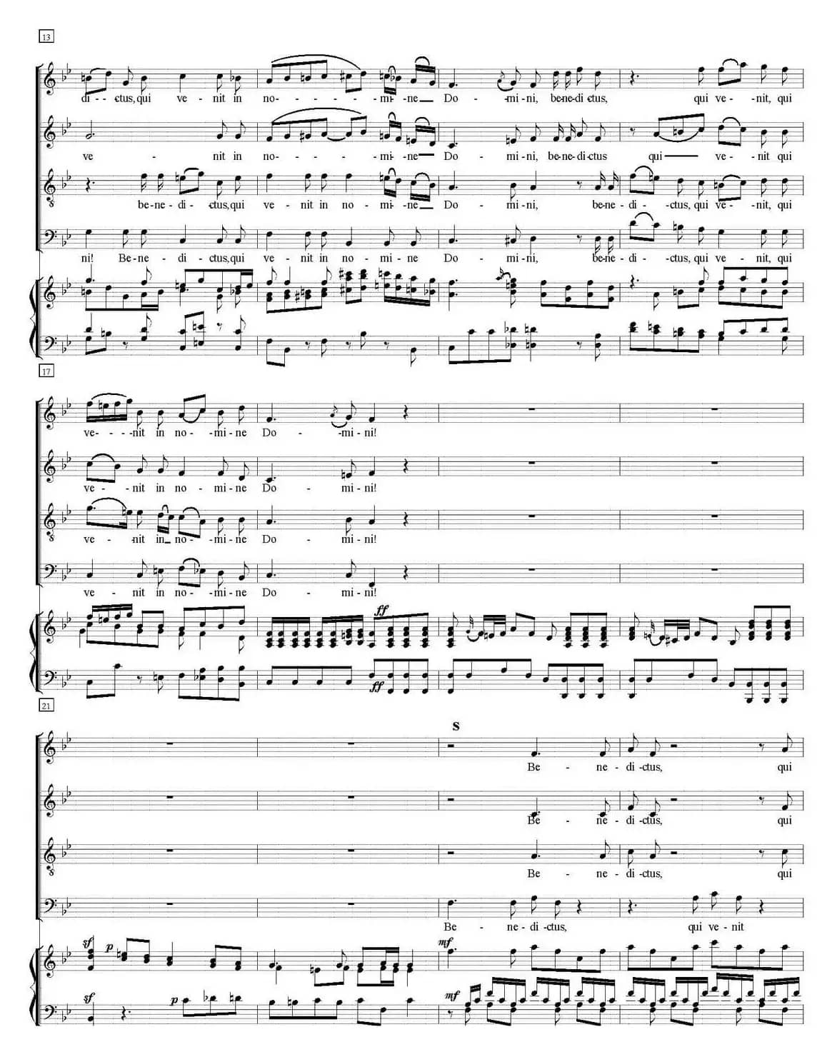 N°11 Benedictus（萨克斯四重奏+钢琴伴奏）