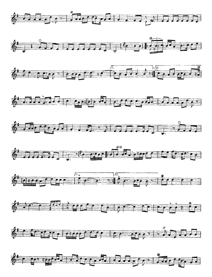 十二木卡姆：Ⅷ 乌夏克木卡姆 379——389（主旋律谱）