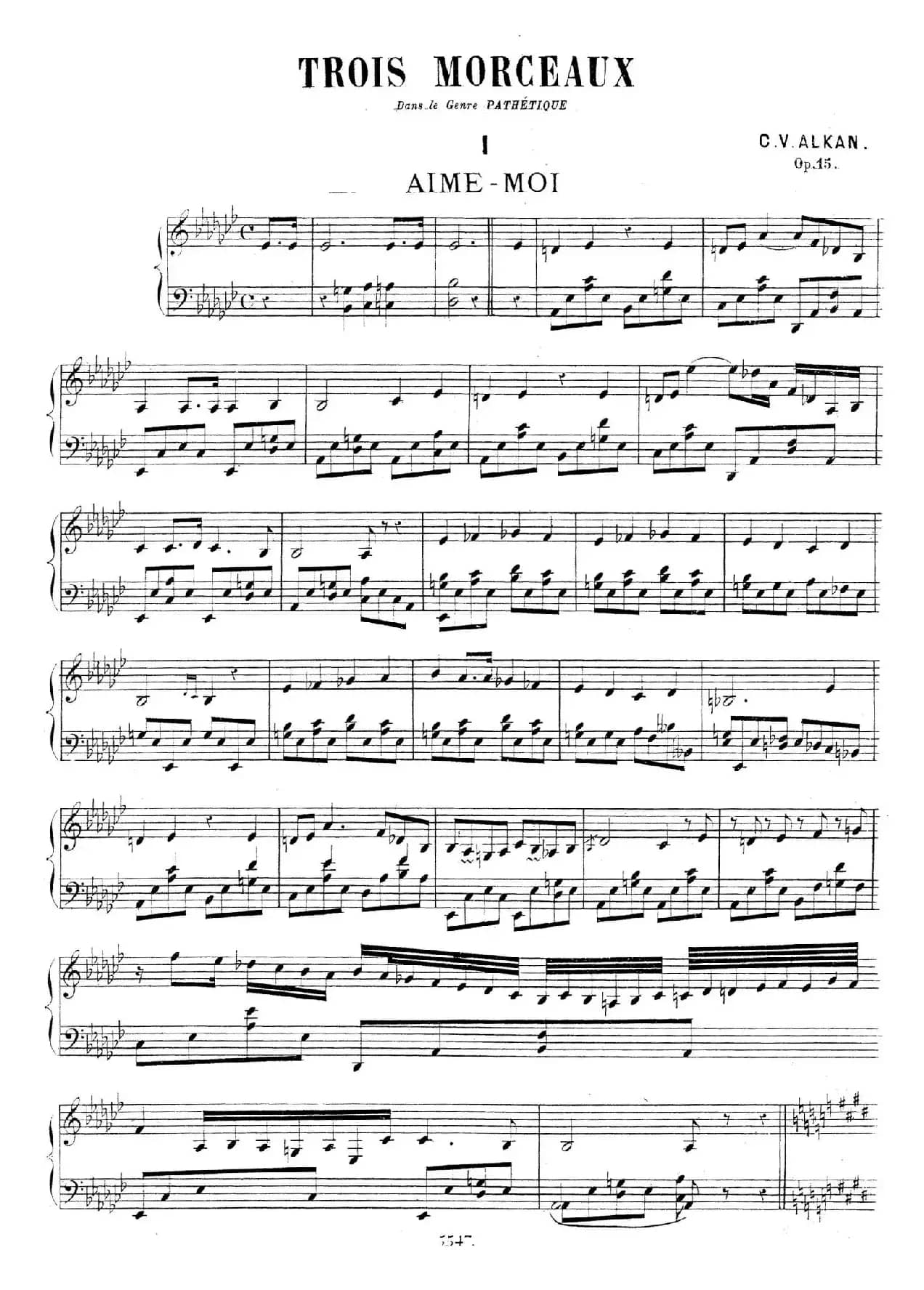 Trois Morceaux Dans Le Genre Pathétique Op.15（3首伤感小品·Ⅰ）