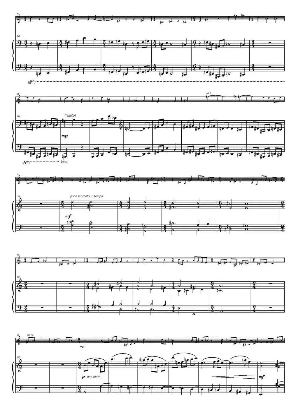 Sonata Poema aenigmaticum（小提琴+钢琴伴奏、4th movement）