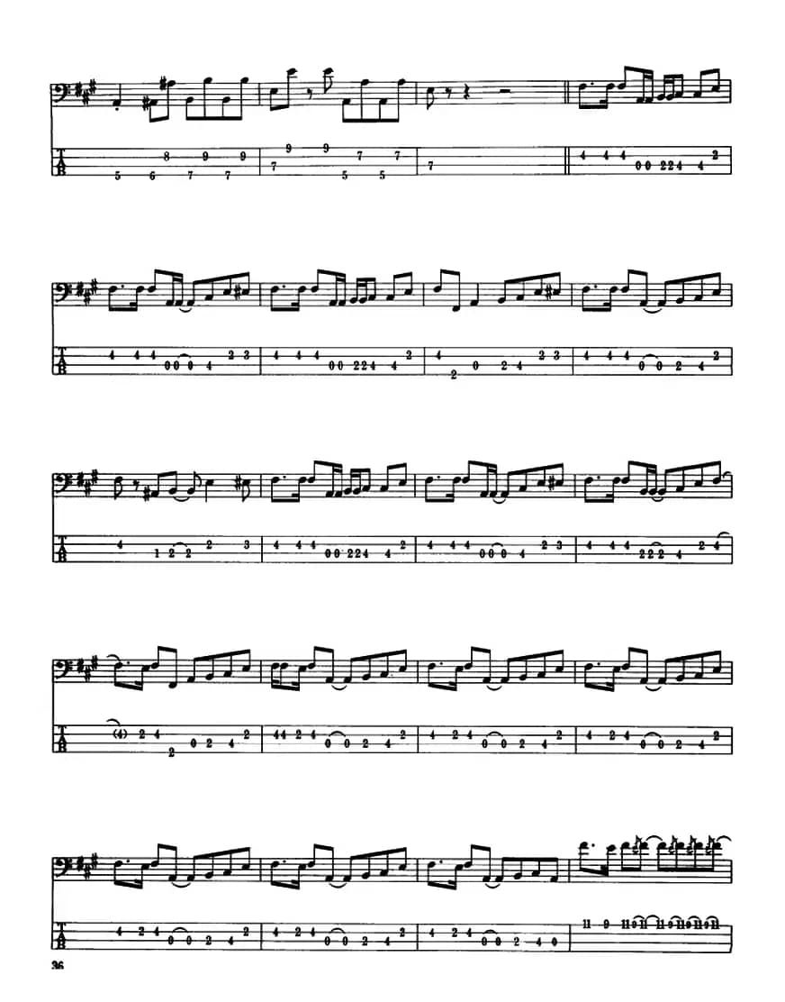 电贝司专业等级第五级(三、自选曲目)